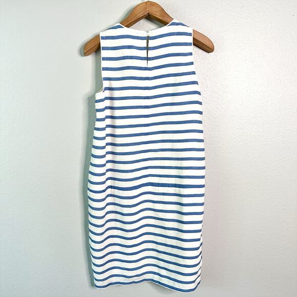 ‘S Max Mara Linen Blend Sleeveless Stripe Casual Resort Dress Women’s US Size 10 - Picture 8 of 12